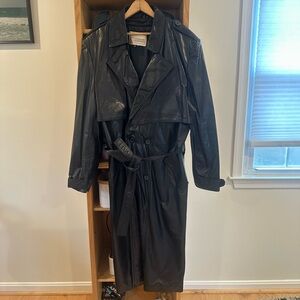 Men's Classic Black Trench Coat